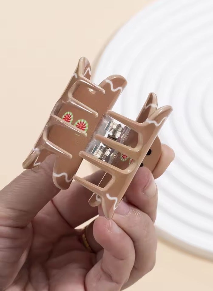 Goolsky Cookie Man Clamp Hair Claw Clips Acetate Crylic Hair Clip Accessories For Women - Image 3