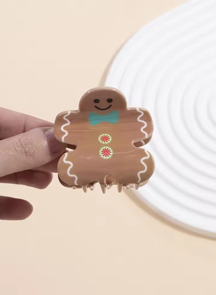 Goolsky Cookie Man Clamp Hair Claw Clips Acetate Crylic Hair Clip Accessories For Women - Image 5