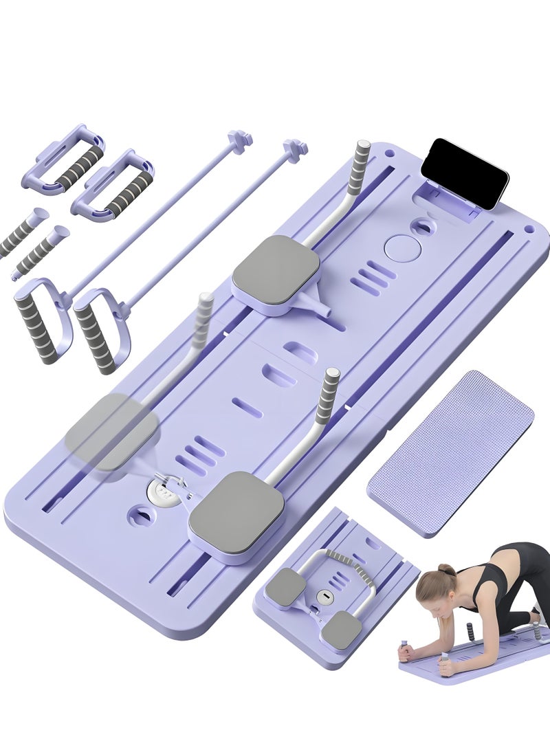 Generic Pilates Board - Pilates Reformer Set, Multi-Purpose Foldable Pilates Reformer Board for Home, 5 in 1 Pilates Sliding Board - Image 1
