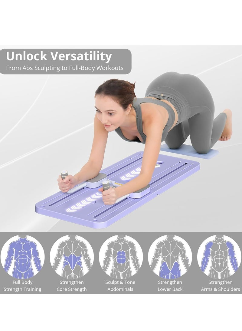 Generic Pilates Board - Pilates Reformer Set, Multi-Purpose Foldable Pilates Reformer Board for Home, 5 in 1 Pilates Sliding Board - Image 2