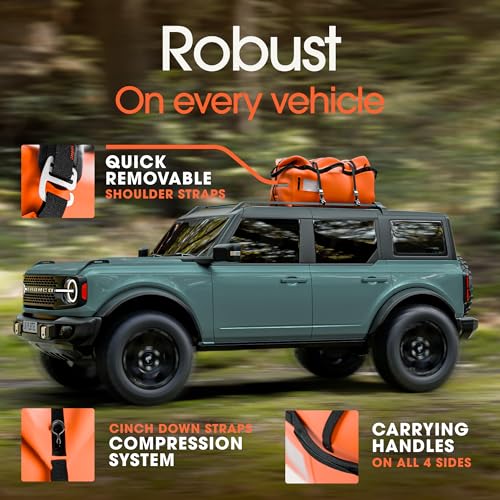 Earth Pak Waterproof Duffel - Large 160L Dry Bag 1680D TPU - Heavy Duty Camping Gear - 8x8 Popout Pocket - Boat and Marine Bags for Kayaking (Orange) - Image 4