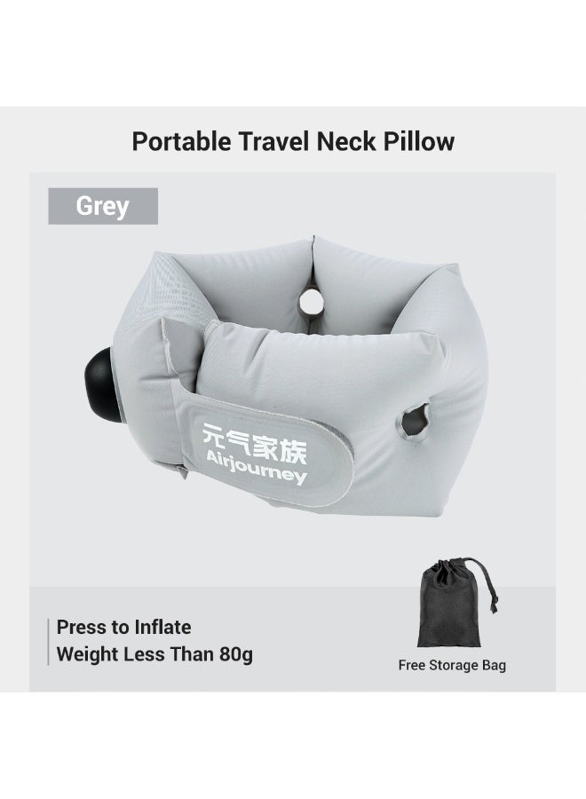 ；وسادة رقبة قابلة للنفخ من قطعة واحدة، مناسبة للسفر والمكتب واستراحة الغداء، محمولة ومفرغة من الهواء، مصممة خصيصًا للمسافرين لمسافات طويلة - Image 1