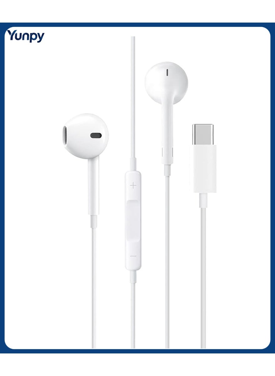 يونبي يونبي سماعات سلكية USB-C داخل الأذن مع ميكروفون والتحكم في الصوت