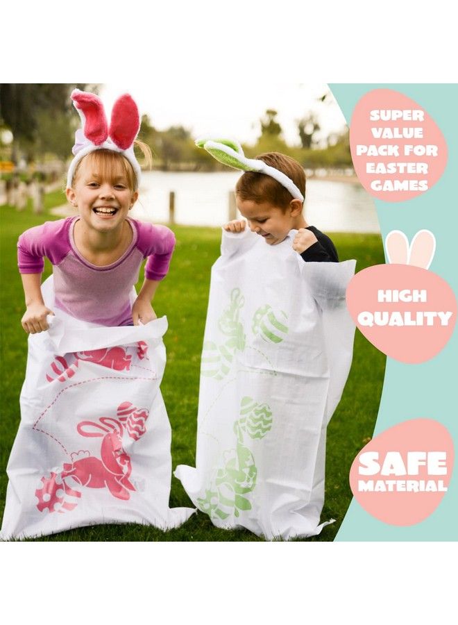 JOYIN 6 Potato Sack Race Jumping Bags 40 X 24 With Bunny Ears Headbands For All Ages Kids Easter Theme Party Favor, Easter Eggs Hunt Game Activities, Party Supplies, Party Games, Great Family Games. - Image 3