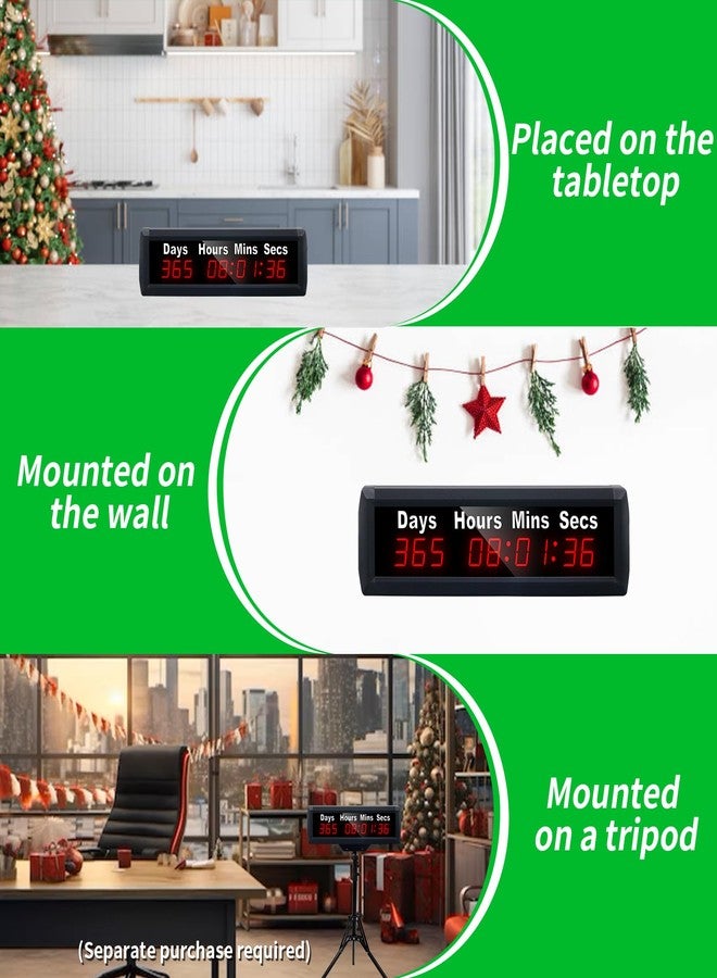 YZ Digital 999 Days Countdown Timer, Count Up/Count Down Clock with Remote, 12/24 Hour Real Time, Event Countdown Clock Large Display, Countdown Calendar for Retirement/Pregnancy/Birthday/Christmas - Image 2