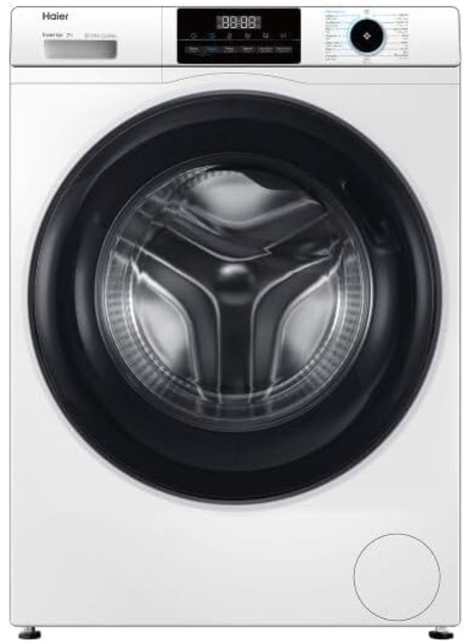 Haier Front Load Washer 7 kg, Smart Dual Spray, Stainless Steel, 7 kg 220 W HW70-BP12929A white - Image 1