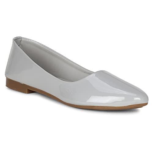 Denill Women's Pointed Ballet Flats UK-8 Grey - Image 1