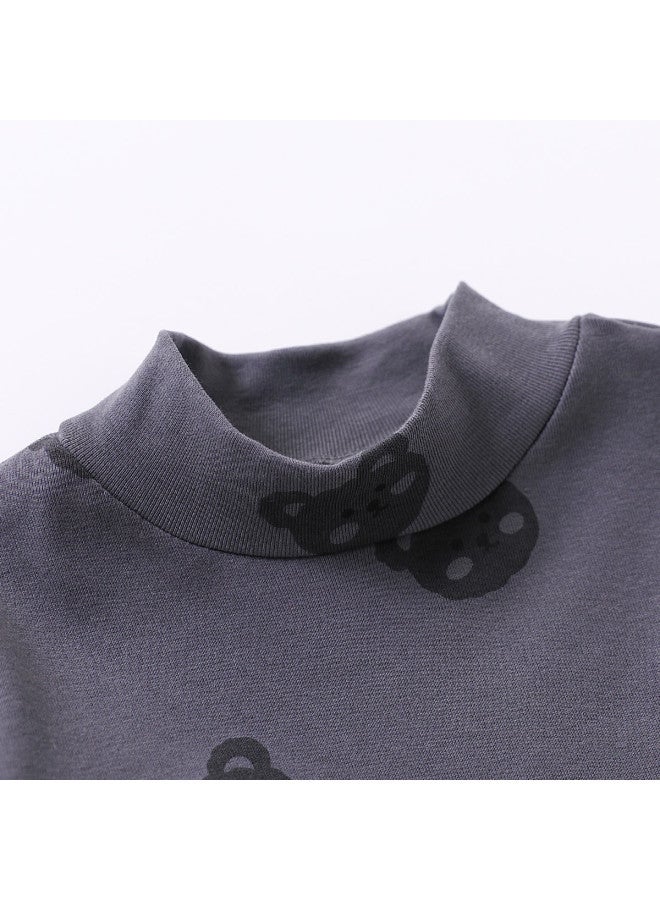 Children's Clothing Boys' Autumn And Winter Comfortable Versatile Stretchy Base Layer Shirt Kids' Mid-neck T-shirt Trendy - Image 5
