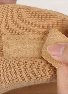 SYOSI Neck Collar, Sponge Collar Adjustable Collar Soft Neck Support Relieves Spinal Pain and Pressure - Wraps Aligns Stabilizing Vertebrae for Use During Sleep (Khaki)  - Image 3
