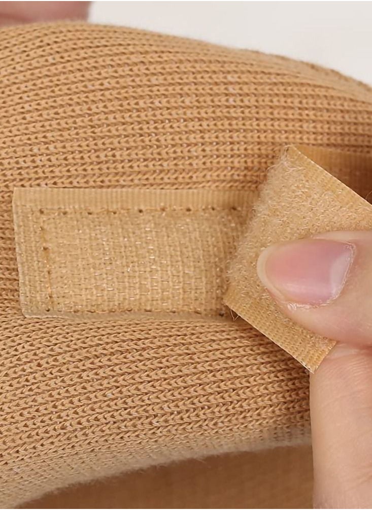 SYOSI - Neck Collar, Sponge Collar Adjustable Collar Soft Neck Support Relieves Spinal Pain and Pressure - Wraps Aligns Stabilizing Vertebrae for Use During Sleep (Khaki) - Image 1