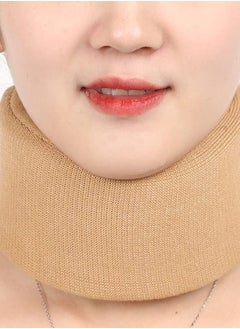 SYOSI Neck Collar, Sponge Collar Adjustable Collar Soft Neck Support Relieves Spinal Pain and Pressure - Wraps Aligns Stabilizing Vertebrae for Use During Sleep (Khaki)  - Image 4
