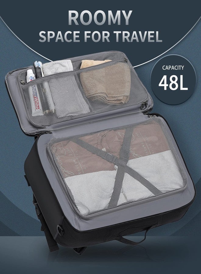 TRAILKICKER Travel Backpack Flight Approved Carry On Backpack Water Resistant Weekender Bag (Grey) - Image 3