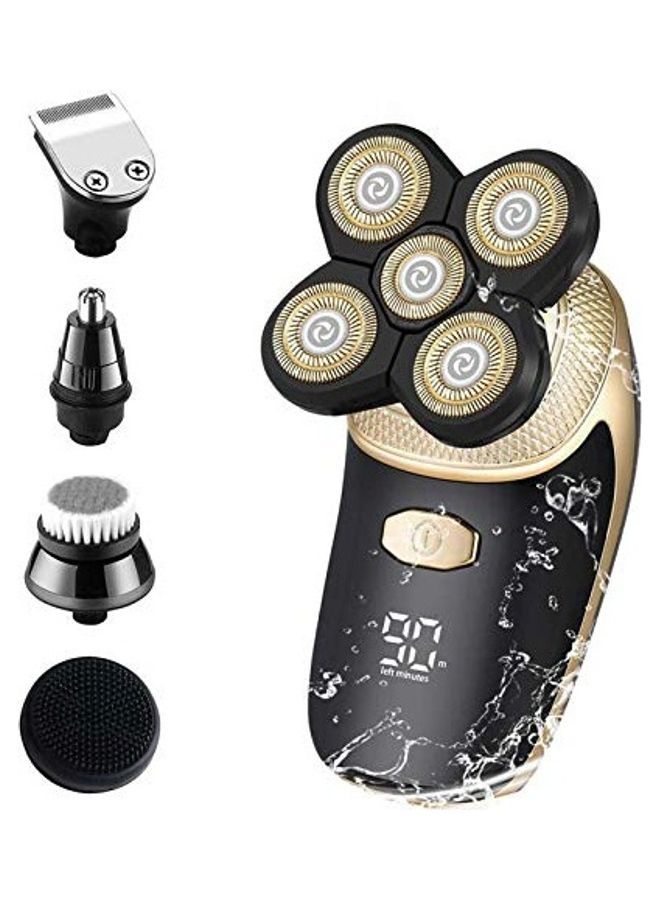 NIBEMINENT 5 In 1 Wet And Dry Electric Shaver Black/Gold - Image 1