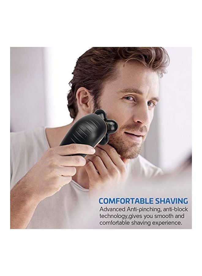 NIBEMINENT 5 In 1 Wet And Dry Electric Shaver Black/Gold - Image 5
