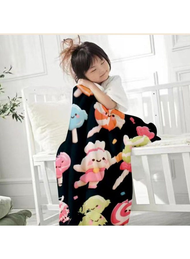 عام بطانية رقيقة من الفانيلا الكرتونية للأطفال والرضع (دافئة ومريحة، ومناسبة للنوم والألعاب) 70 سم * 100 سم - Image 2