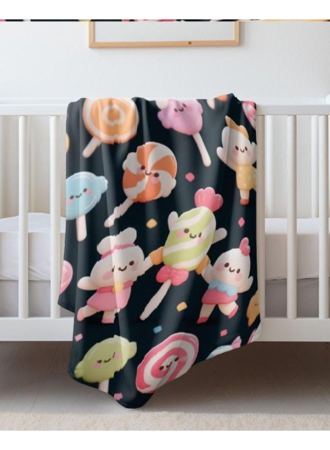 عام بطانية رقيقة من الفانيلا الكرتونية للأطفال والرضع (دافئة ومريحة، ومناسبة للنوم والألعاب) 70 سم * 100 سم - Image 3