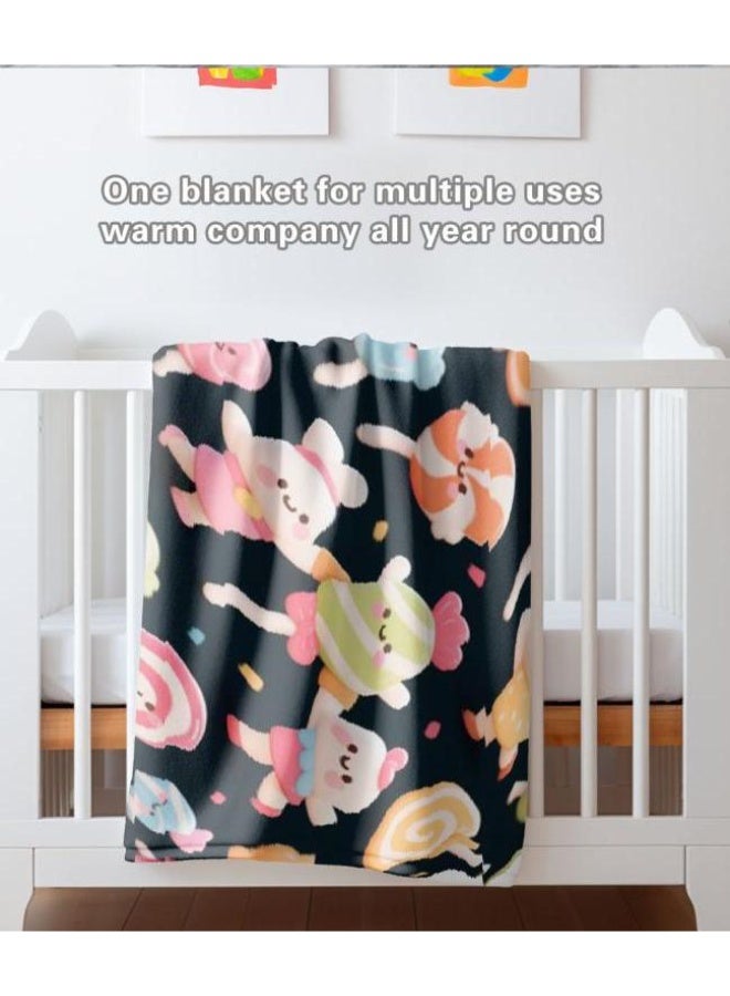 عام بطانية رقيقة من الفانيلا الكرتونية للأطفال والرضع (دافئة ومريحة، ومناسبة للنوم والألعاب) 70 سم * 100 سم - Image 4