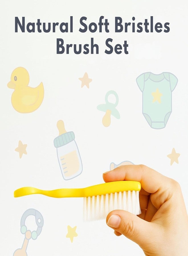 AEREX Baby Grooming Kit 5 in 1 – Newborn & Infant Care Set with Comb, Soft Brush, Baby Nail Clipper, Scissors & Storage Case – Baby Essentials for Daily Grooming (Yellow) - Image 4