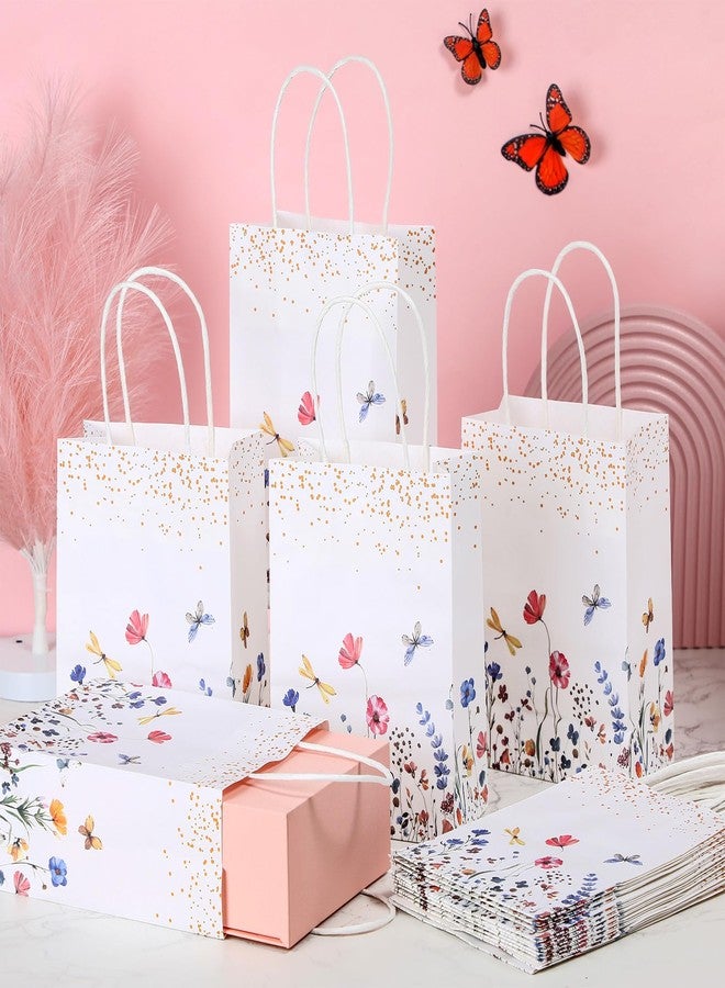 Kolldenn 16 Pcs Wildflower Paper Gift Bags Women Mother's Day Birthday Favor Goodie Candy Bags with Handles for Bridal Engagement Baby Shower Party Supplies - Image 3