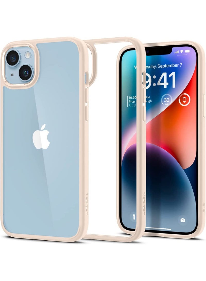 Spigen Ultra Hybrid iPhone 14 Case Cover - Sand Beige  - Image 1
