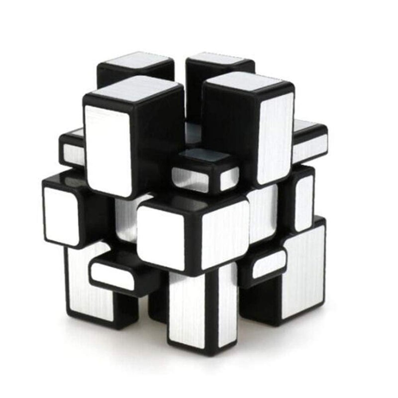 D ETERNAL Moyu Meilong 3X3 Silver Mirror High Speed Magic Puzzle Cube Toy,Multicolor (Mfjs Silver Mirror), Baby - Image 1