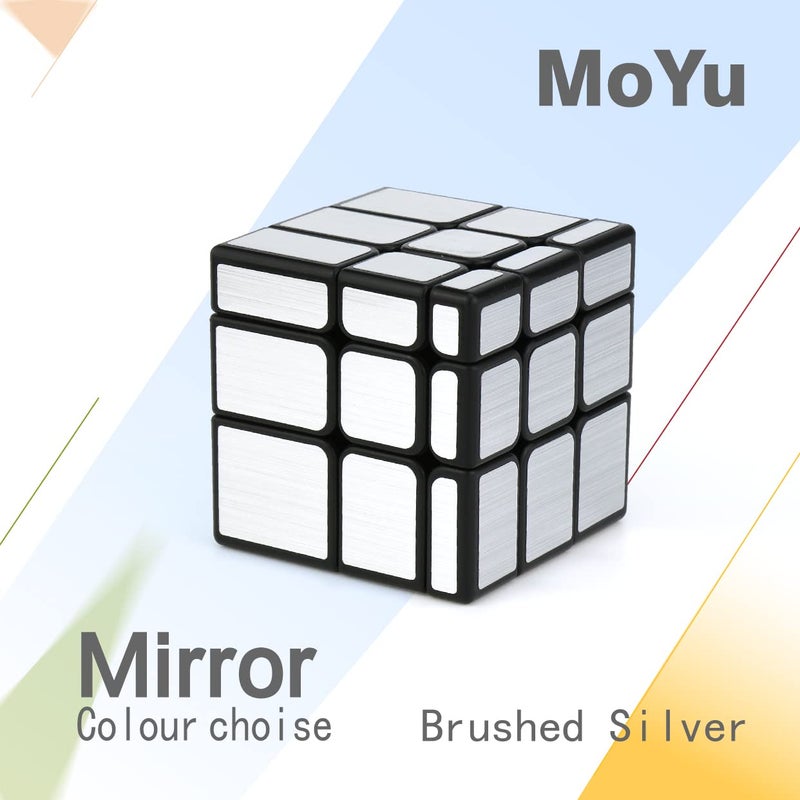 D ETERNAL Moyu Meilong 3X3 Silver Mirror High Speed Magic Puzzle Cube Toy,Multicolor (Mfjs Silver Mirror), Baby - Image 2