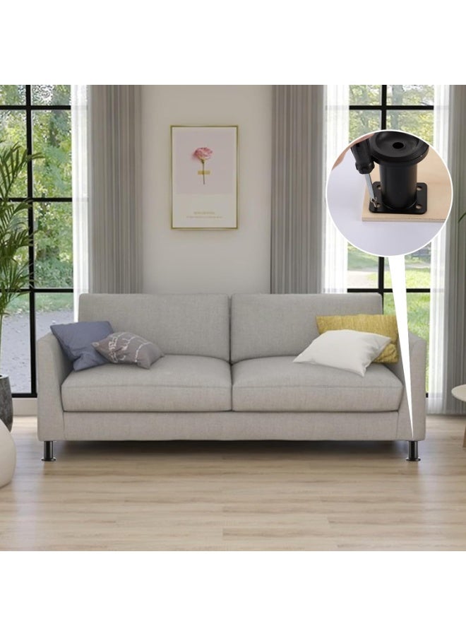 Relex 4 Piece Adjustable Height Bed Frame Center Support Legs,  Heavy Duty Bed Replacement Legs, Metal Furniture Legs for Bed, Sofa, Cabinet, etc (80-120mm) - Image 3