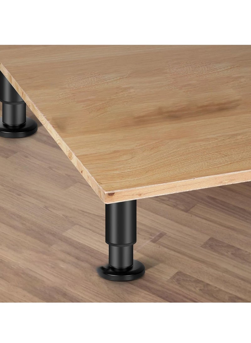 Relex 4 Piece Adjustable Height Bed Frame Center Support Legs,  Heavy Duty Bed Replacement Legs, Metal Furniture Legs for Bed, Sofa, Cabinet, etc (80-120mm) - Image 4