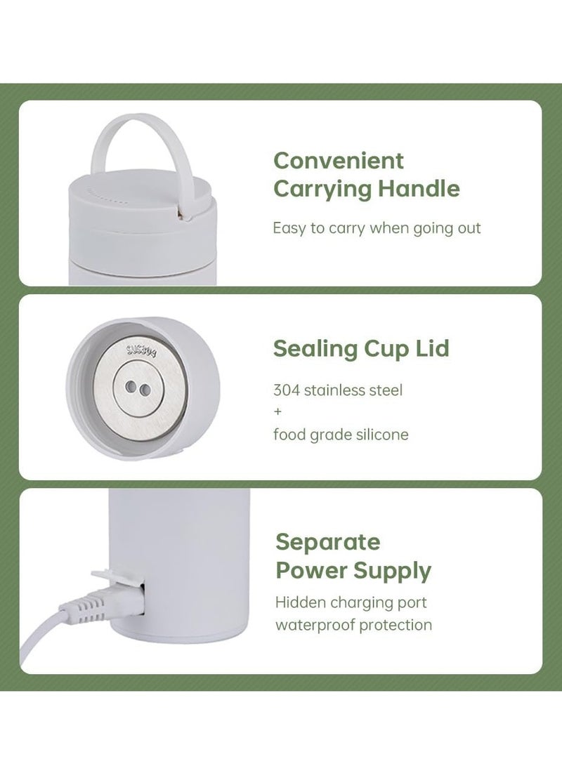 Portable electric kettle - travel tea and coffee kettle water heater - kettle cup with 4 temperature controls - small mini portable kettle 500ml