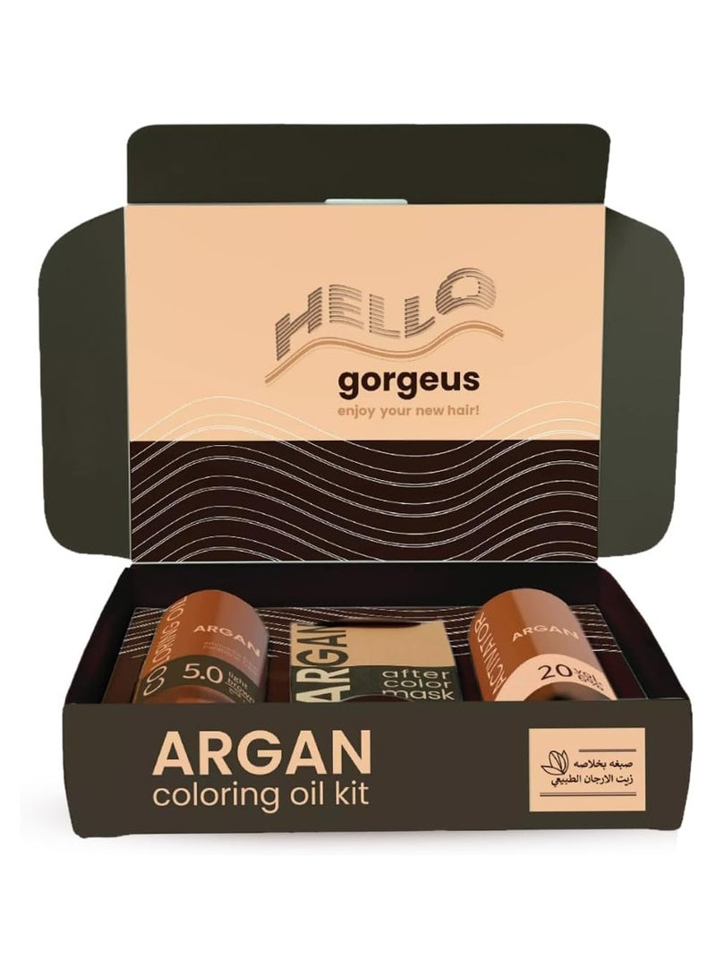 Argan Argan Hair Dye with Argan Oil 150ml Light Brown 5.0  - Image 2
