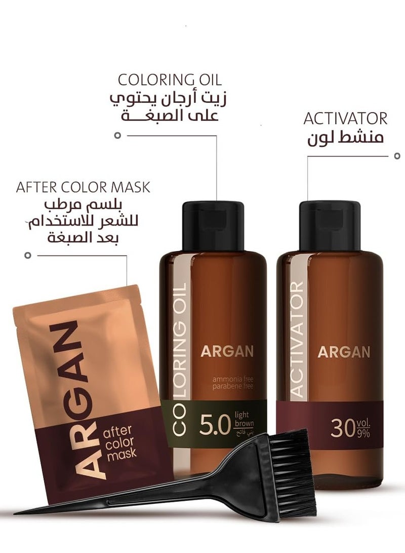 Argan Argan Hair Dye with Argan Oil 150ml Light Brown 5.0  - Image 3