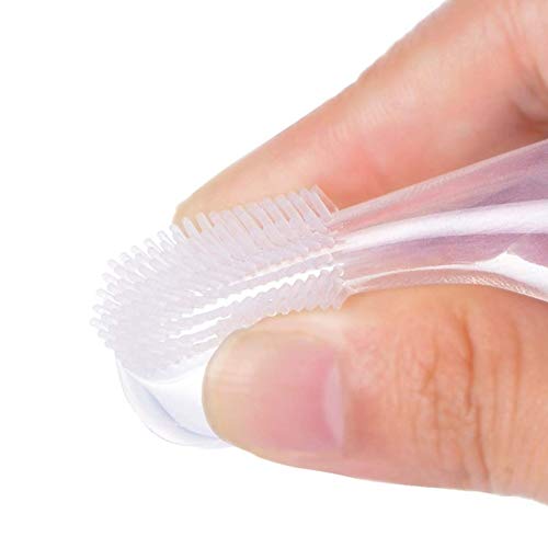 Ural فرشاة أسنان سيليكون للأطفال من URAL (من 3 أشهر إلى 3 سنوات) مع علبة تخزين فرشاة أسنان ناعمة جداً (عبوة من 3) - Image 3