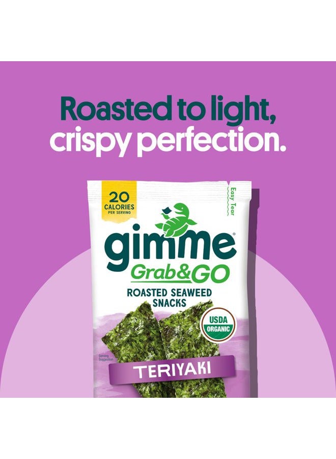 Gimme Grab & Go Organic Roasted Seaweed Sheets Teriyaki Keto Vegan Gluten Free Great Source of Iodine and Omega 3's Healthy OnTheGo Snack for Kids Adults, 5 Count - Image 4