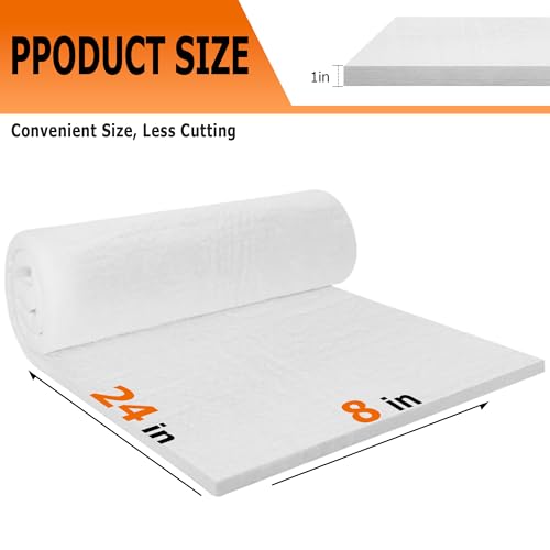 Molten Masters MMasters 2481 Ceramic Fiber Insulation Blanket Fireproof Heat Resistant Up to 2700F Ideal for Wood Stove Baffle Fireplaces Kilns Forges Pizza Ovens and More - Image 3