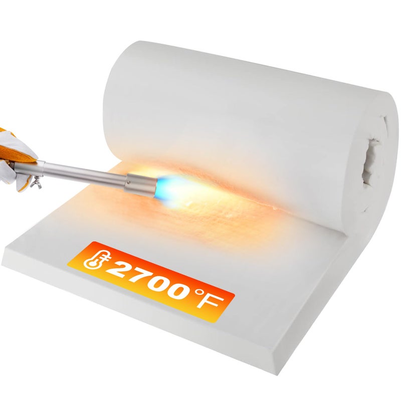 Molten Masters MMasters 2481 Ceramic Fiber Insulation Blanket Fireproof Heat Resistant Up to 2700F Ideal for Wood Stove Baffle Fireplaces Kilns Forges Pizza Ovens and More - Image 2