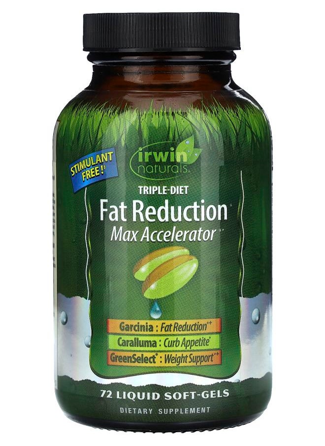 Irwin Naturals - Triple-Diet Fat Reduction Max Accelerator 72 Liquid Soft-Gels - Image 1