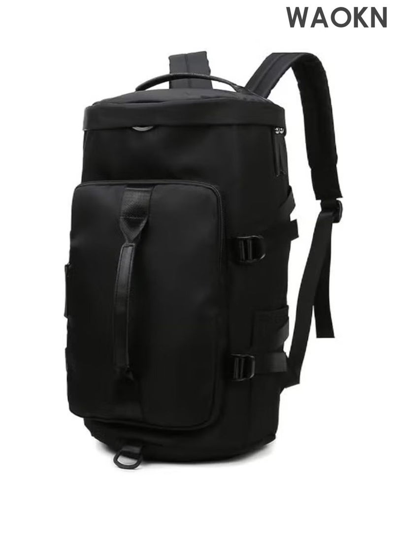 دبليو أيه أو كي أن حقيبة رياضية كبيرة السعة للرجال، حقيبة رياضية 3 في 1 مع حجرة للأحذية وجيب للرطوبة، حقيبة رياضية للرجال والنساء، تطبيق متعدد المناسبات لحقيبة رياضية، حقيبة لياقة بدنية منفصلة عن الجفاف والرطوبة. - Image 1