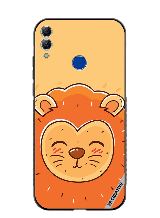 Protective Case Cover For Honor 10 Lite Sleeping Lion Design Multicolour