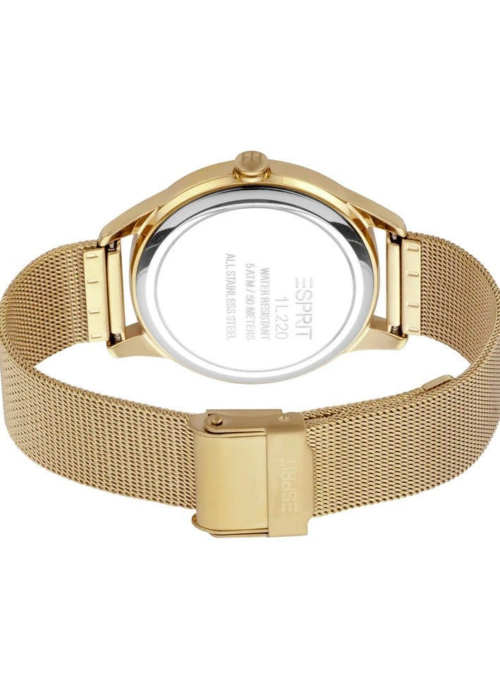 Esprit Women's Analog Quartz Watch with Gold-Tone Stainless Steel Strap, ES1L252M0025 - Image 2