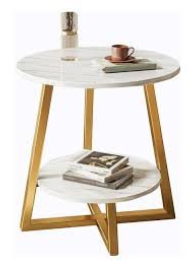 2 layer round 4 legged metal frame table size (Top60cm, Bottom30cm, Height55cm) - Image 3