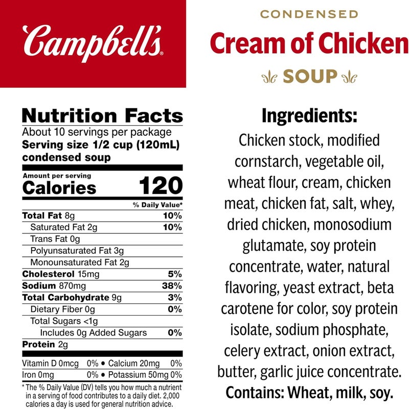 Campbell's Condensed Cream of Chicken Soup (Pack of 4) - Image 2