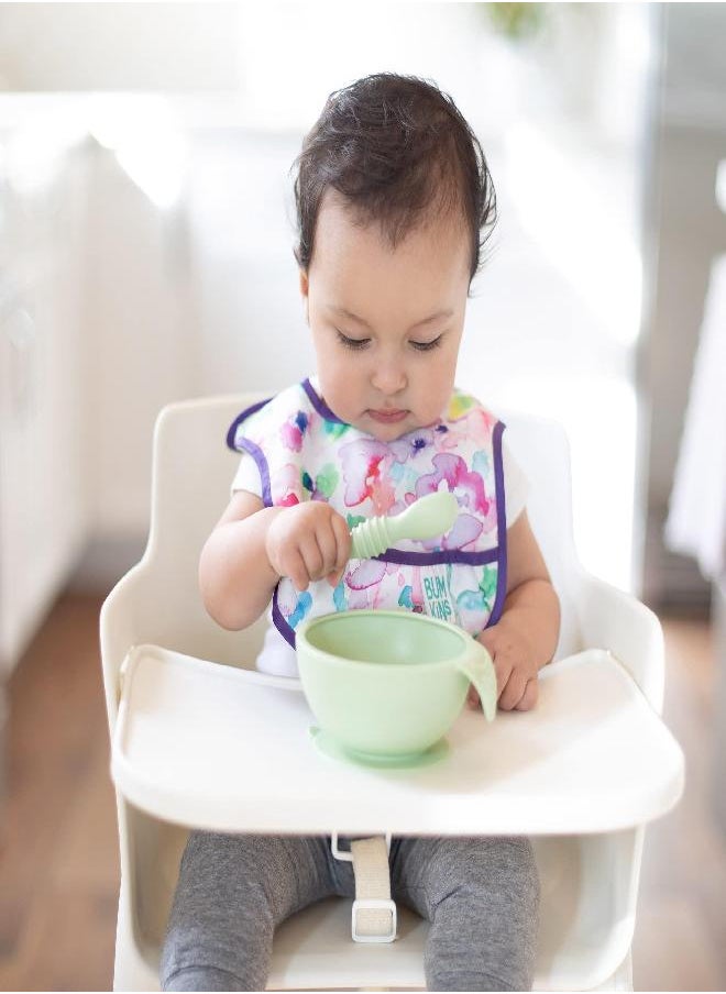 BUMKiNs - Bumkins Utensils, Silicone for Dipping, Feeding, Baby Led Weaning, Training Spoons, Ages 3 Months+ (3-Pack) - Image 1