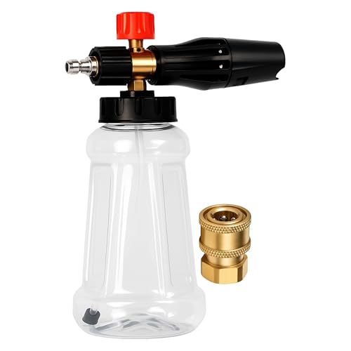 JPT New Advance Transparent Adjustable Pro Foam Cannon for Thick Clinging Foam with 1000 PSI | 70 Bar | 1.1mm Orifice | Brass + ABS Nozzle | 1/4" Quick Connector Included - Image 2