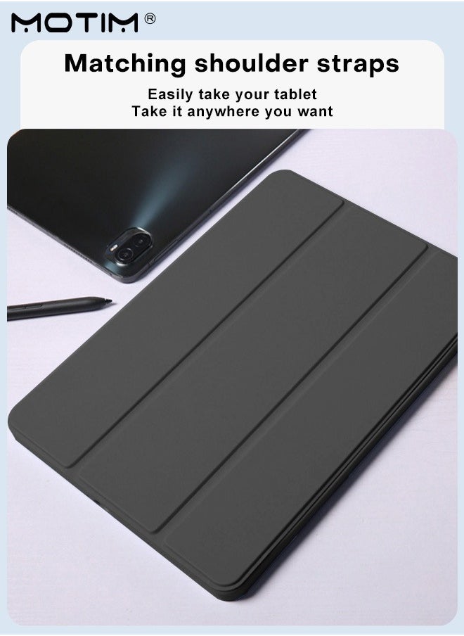 Motim - Xiaomi Pad 6/6 Pro Case 11 Inch Built-in Pencil Holder, Y-Fold Design, Multi-Viewing Angles, Leather Protective Shockproof Flexible Back Cover, Slim Light Mi Standing Shell with Auto Sleep Wake - Image 1