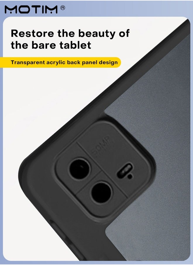 Motim - Xiaomi Pad 6/6 Pro Case 11 Inch Built-in Pencil Holder, Y-Fold Design, Multi-Viewing Angles, Leather Protective Shockproof Flexible Back Cover, Slim Light Mi Standing Shell with Auto Sleep Wake - Image 1