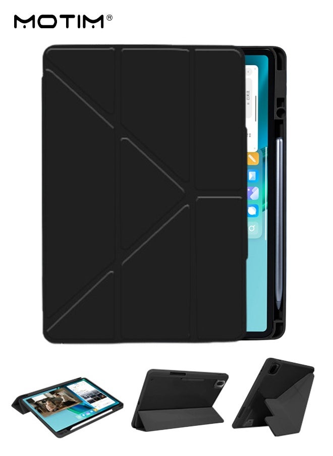 Motim - Xiaomi Pad 6/6 Pro Case 11 Inch Built-in Pencil Holder, Y-Fold Design, Multi-Viewing Angles, Leather Protective Shockproof Flexible Back Cover, Slim Light Mi Standing Shell with Auto Sleep Wake - Image 1