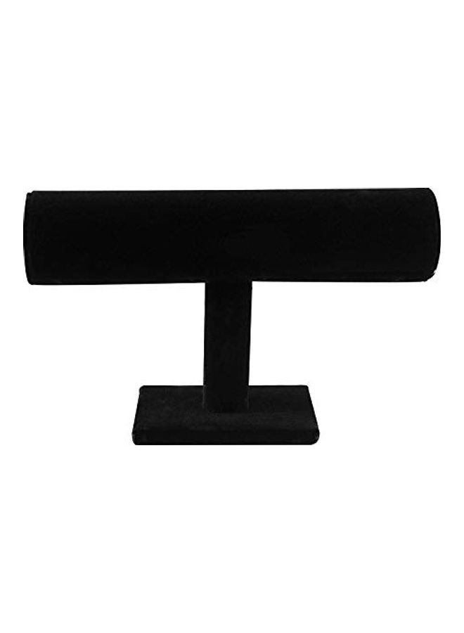 Super Z Outlet Black Velvet T-Bar Jewelry Display Stand Bracelet & Necklace Holder for Home Organization - Image 2
