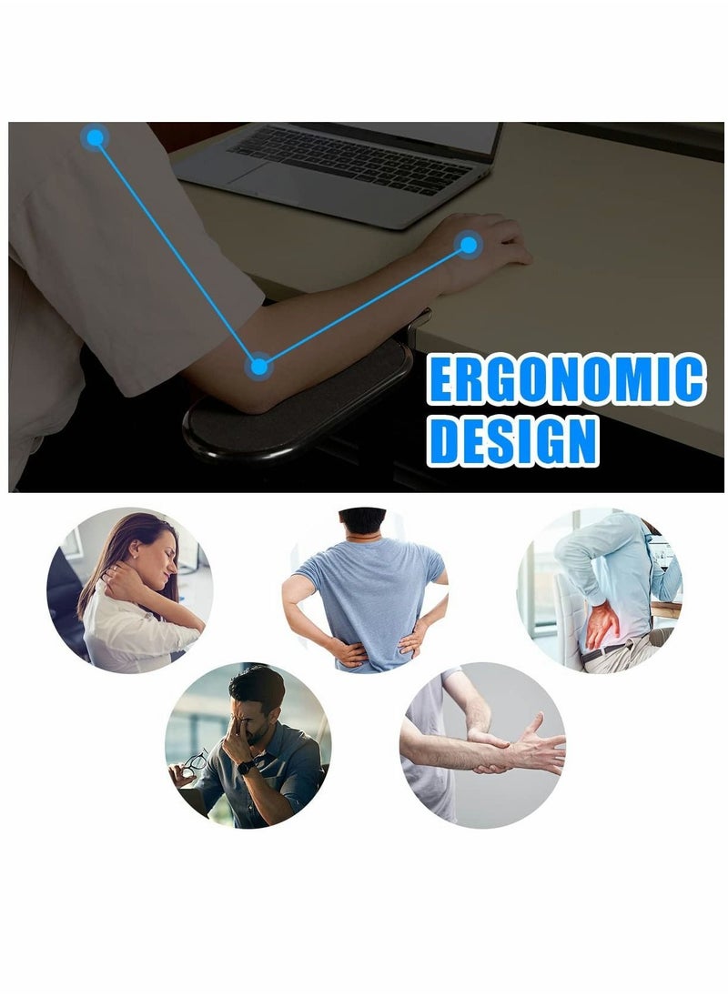 SYOSI - Wrist Rest Armrest Up key Desk Extender 180° Rotation Arm Rest Support Bracket Ergonomic Computer Armrest Pad 25 12cm Adjustable Computer Wrist Rest Armrest for Home Office for 7mm Desk Table - Image 1