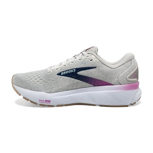 Brooks Women’s Ghost 16 Neutral Running Shoe - White/Grey/Estate Blue - 7.5 Wide - Image 5