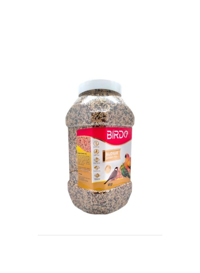 بيردو Golden Mixed Bird Food for Budgies  Zebra Finches & Finches900 gr